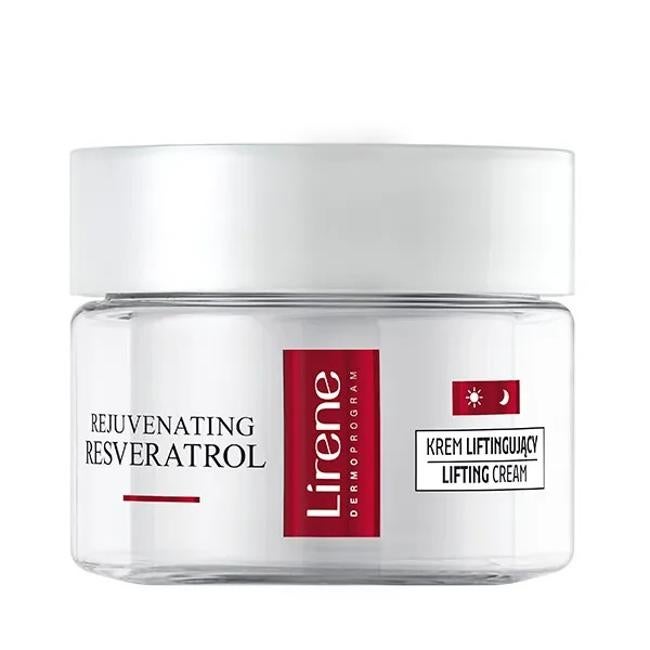 Lirene Crema rejuvenecedora con efecto lifting de día y de noche con resveratrol.